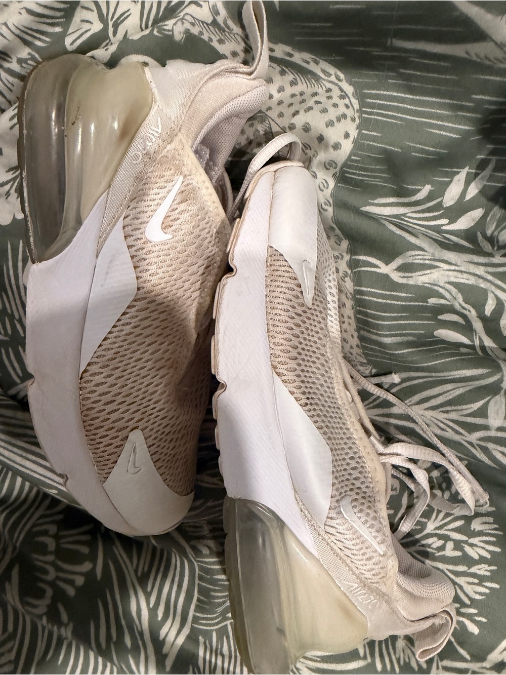 Nike Kids Breathable Mesh Sneakers in Off-White